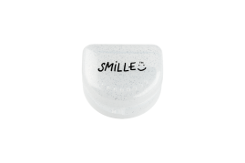 SMILLE průhledná schránka na rovnátka s flitry