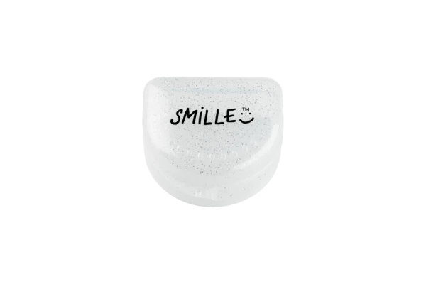 SMILLE průhledná schránka na rovnátka s flitry