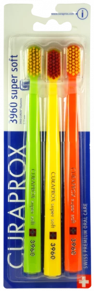 Curaprox CS 3960 zubní kartáčky, Super soft, 3 kusy