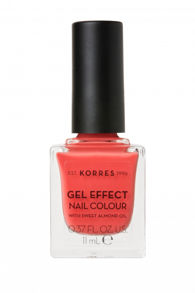 KORRES Gel-Effect Nail Colour - gelový lak na nehty, 43 Peach Sorbet, 11 ml