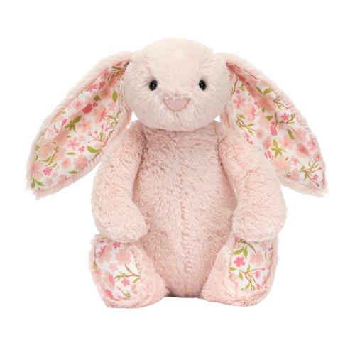 Jellycat růžový květinový králíček, malý