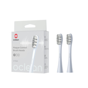 Oclean náhradní hlavice Plaque Control Medium, P1C9 - 2 ks, stříbrné