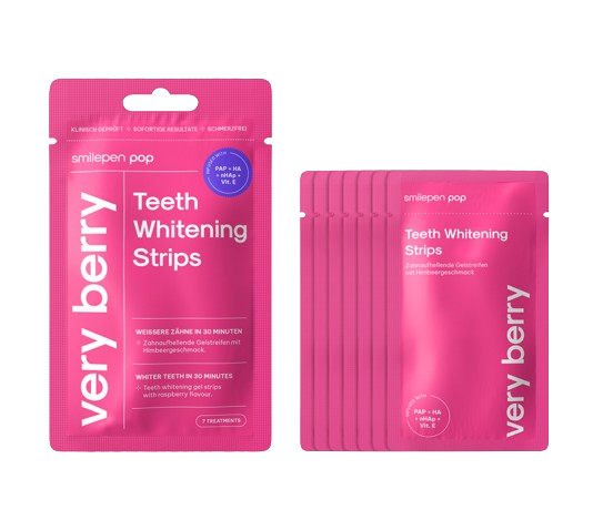 Pop Very Berry Teeth Whitening Strips, bělicí pásky na zuby (7x2 ks)