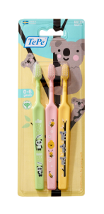 TePe Mini x-soft, zubní kartáčky 0-6 let, 2+1 zdarma