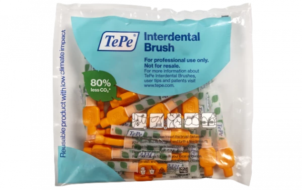 TePe Original mezizubní kartáčky z bioplastu 0,45 mm, oranžové, 25 ks