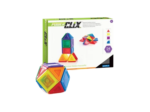 Magnetická stavebnice POWERCLIX SOLIDS, SET 24 KS