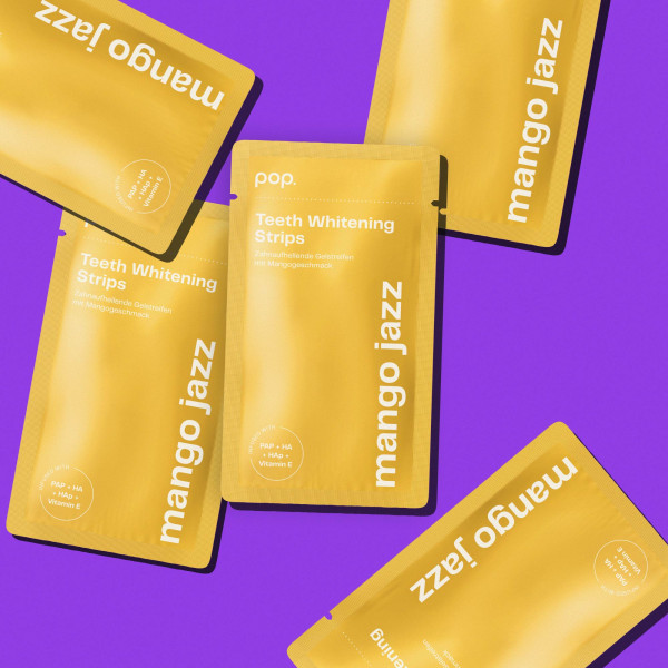 Pop Mango Jazz Teeth Whitening Strips, bělicí pásky na zuby (7x2 ks)