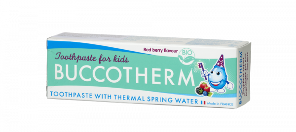 Buccotherm BIO dětská zubní pasta bez fluoridů, lesní ovoce, 50 ml