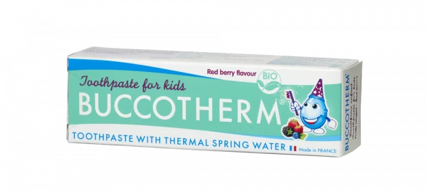 Buccotherm BIO dětská zubní pasta bez fluoridů, lesní ovoce, 50 ml