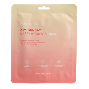 Kocostar a.m. Sunday Happy Hydrogel Mask Hydratační pleťová maska, 1 ks