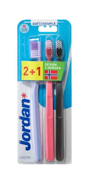 Jordan Clean Smile soft, sada zubních kartáčků, 3 ks