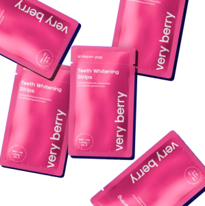 Pop Very Berry Teeth Whitening Strips, bělicí pásky na zuby (7x2 ks)