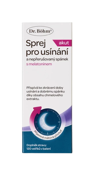 Dr. Böhm Sprej pro usínání a nepřerušovaný spánek s melatoninem, 17,5 ml