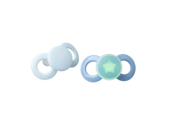Dentistar Day & Night Soother, denní a noční dudlík, 0-6 měsíců, modrý