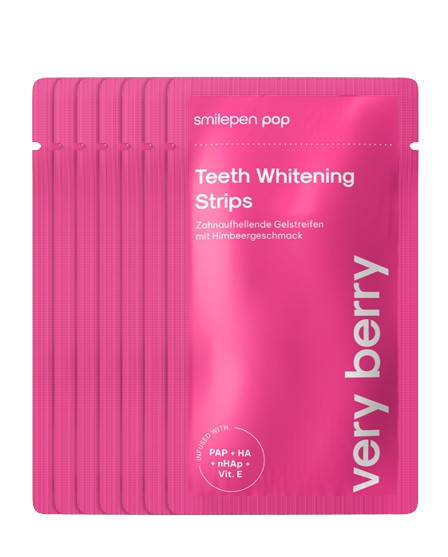 Pop Very Berry Teeth Whitening Strips, bělicí pásky na zuby (7x2 ks)