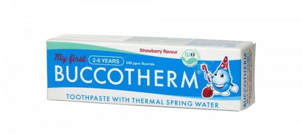 Buccotherm BIO gelová zubní pasta pro děti od 2 do 6 let, jahoda, 50 ml