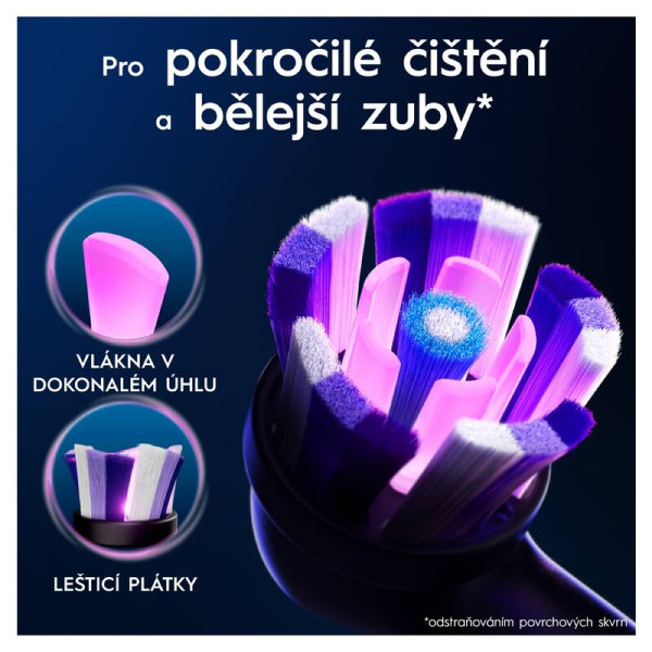 Oral-B iO Radiant White Black náhradní hlavice, 4 ks