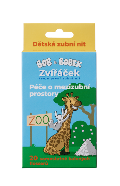 Bob a Bobek Zvířáček dětská zubní nit, 20 ks v balení