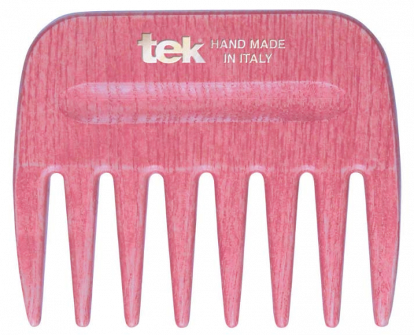 Tek AFRO COMB hřeben s širokými zuby růžový