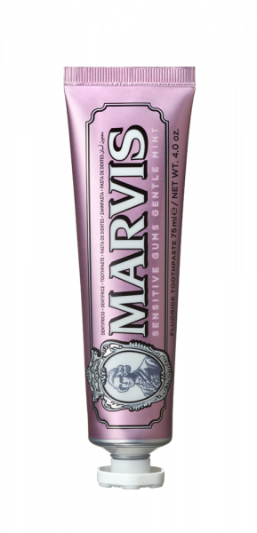 MARVIS SENSITIVE GUMS GENTLE MINT, zubní pasta pro citlivé dásně s fluoridy, 75 ml