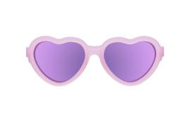 BABIATORS Hearts Frosted Pink, polarizační zrcadlové sluneční brýle, růžové, 6+