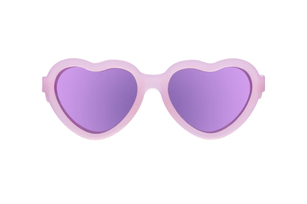 BABIATORS Hearts Frosted Pink, polarizační zrcadlové sluneční brýle, růžové, 6+