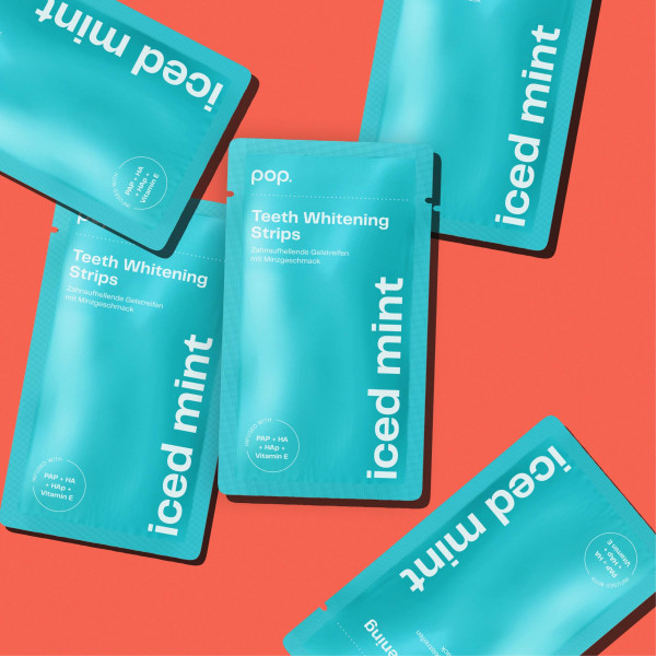 Pop Iced Mint Teeth Whitening Strips, bělicí pásky na zuby (7x2 ks)