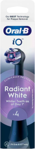 Oral-B iO Radiant White Black náhradní hlavice, 4 ks