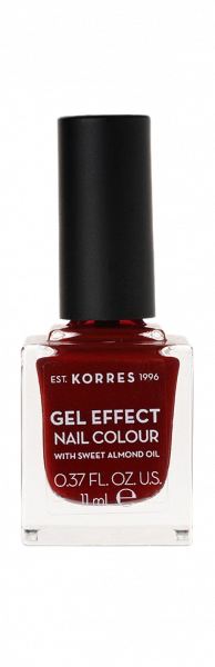 KORRES Gel-Effect Nail Colour - gelový lak na nehty, 59 Wine Red, 11 ml