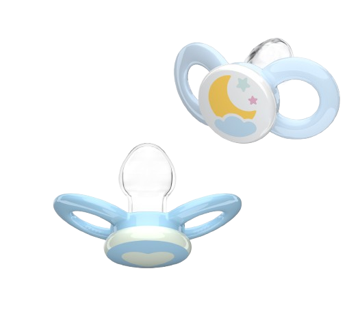 Dentistar ortodontické dudlíky 0-6 měsíců, modré