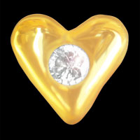IZI diamant srdce 0,01ct žluté zlato