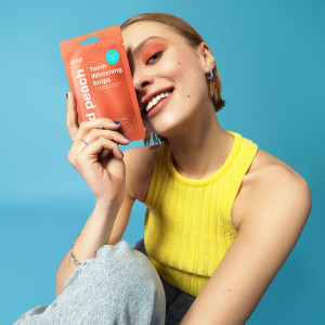 Pop Wild Peach Teeth Whitening Strips, bělicí pásky na zuby (7x2 ks)