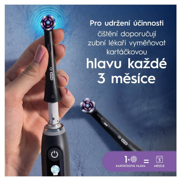 Oral-B iO Radiant White Black náhradní hlavice, 4 ks