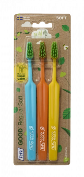 TePe GOOD Regular soft, sada zubních kartáčků, 2+1 zdarma