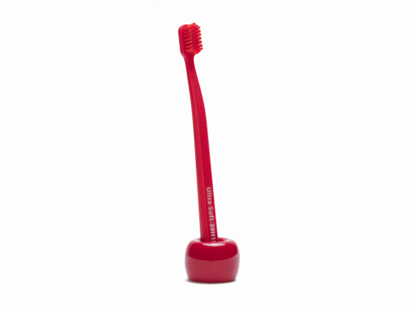 Roots keramický stojánek na zubní kartáček, červený