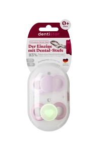 Dentistar Day & Night Soother, denní a noční dudlík, 0-6 měsíců, růžový