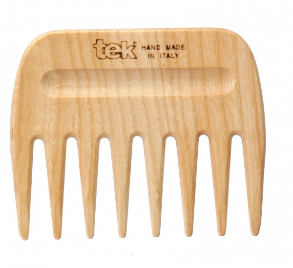 Tek AFRO COMB hřeben s širokými zuby přírodní