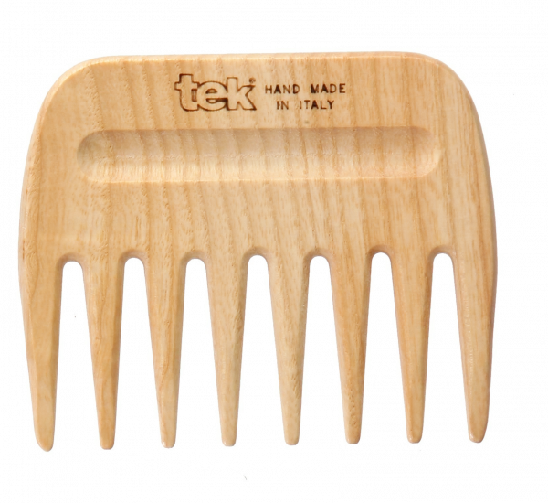 Tek AFRO COMB hřeben s širokými zuby přírodní