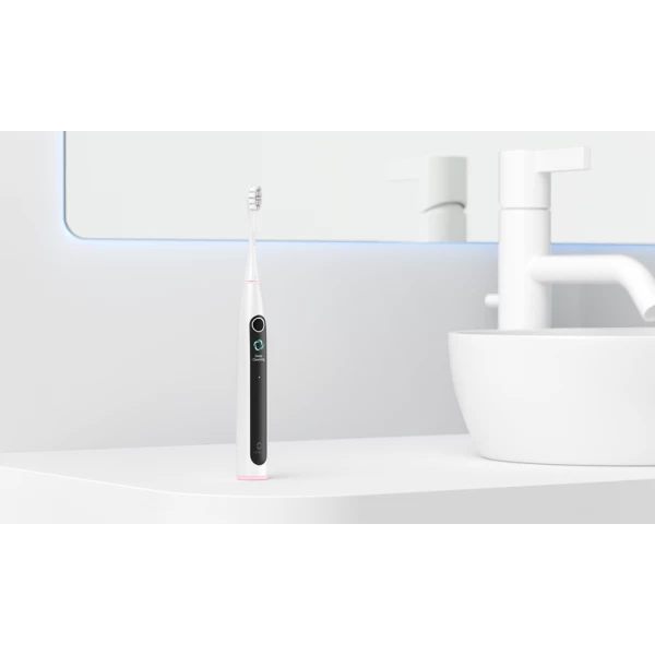 Oclean X Lite Grey sonický kartáček, šedo-růžový