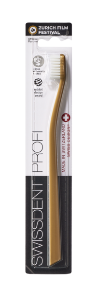 SWISSDENT WHITENING zubní kartáček, soft, zlatý