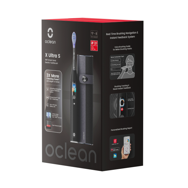 Oclean X Ultra Set Black pouzdro a sonický kartáček, černý