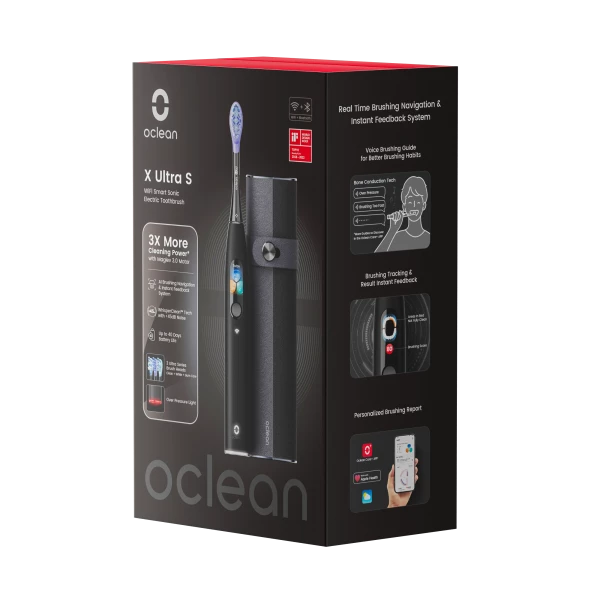 Oclean X Ultra Set Black pouzdro a sonický kartáček, černý