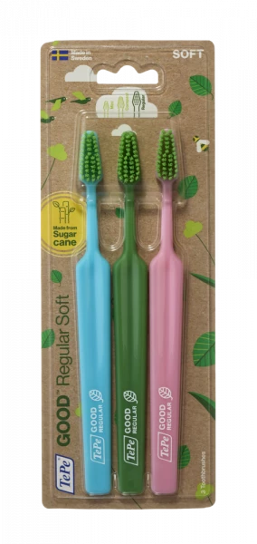 TePe GOOD Regular soft, sada zubních kartáčků, 2+1 zdarma