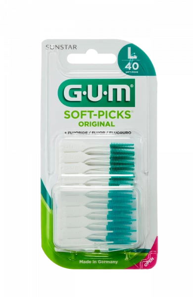 GUM Soft-Picks Large masážní mezizubní kartáčky s fluoridy, ISO 2, 40 ks