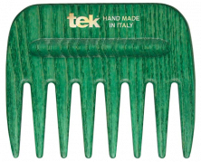 Tek AFRO COMB hřeben s širokými zuby zelený