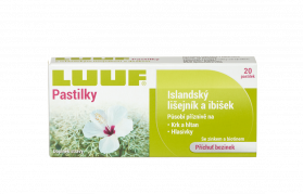 LUUF pastilky, Islandský lišejník a ibišek, 20 pastilek