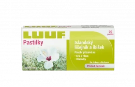 LUUF pastilky, Islandský lišejník a ibišek, 20 pastilek
