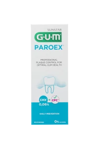 GUM PAROEX ústní voda (výplach, CHX 0,06 % + CPC 0,05 %), 500 ml (poničený obal)