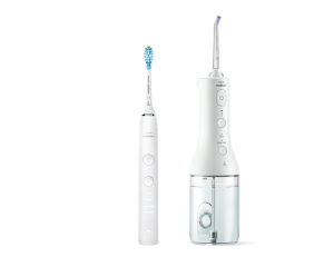 Philips Sonicare 9000 DiamondClean a Přenosná ústní sprcha HX3886/41 Sonický elektrický zubní kartáček a přístroj pro mezizubní hygienu