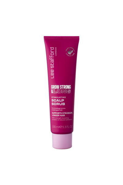 Lee Stafford Grow Strong & Long Stimulating Scalp Scrub, Exfoliační peeling na pokožku hlavy podporujicí růst vlasů, 100 ml